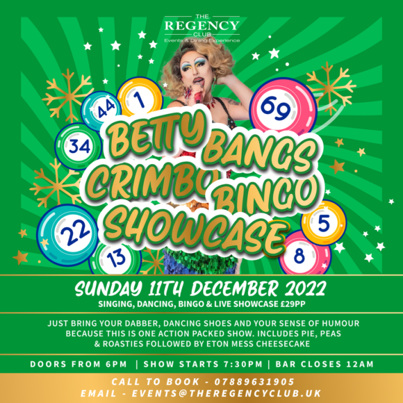 Betty Bangs Crimbo Bingo Showcase – 11 Dec 22